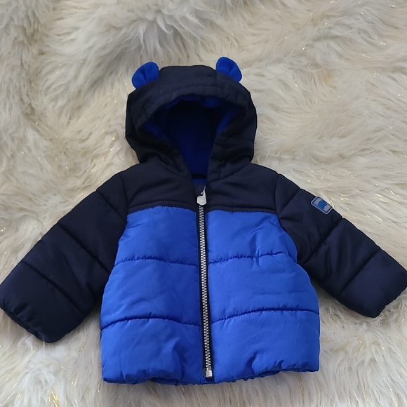 GAP Kids Blue and Black Puffer Jacket - Picture 1 of 5